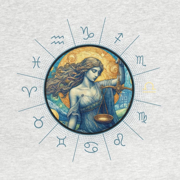 ZODIAC Libra - Astrological LIBRA - LIBRA - ZODIAC sign - Van Gogh style - 6 by ArtProjectShop